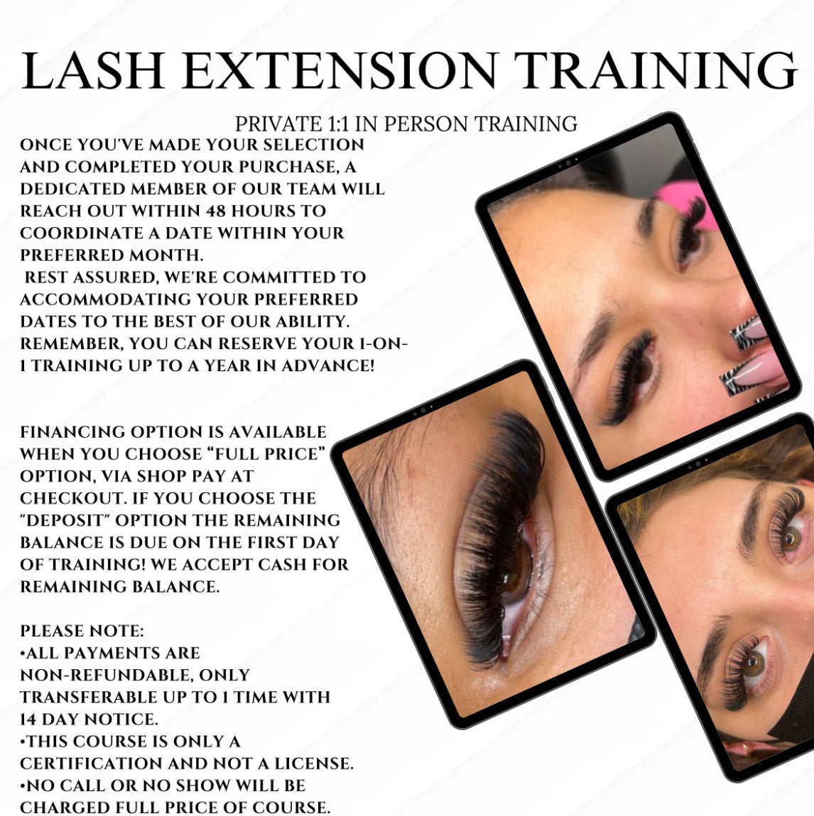 IN PERSON LASH REFRESHER Training